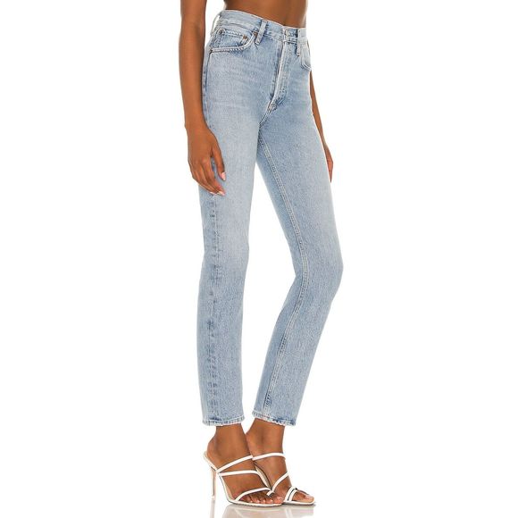 New *FLAW* AGOLDE Riley High Rise Straight Crop in Dimension Size 26 MSRP $188 - Picture 2 of 9